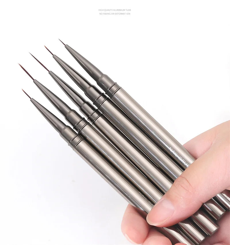 5PCS/set 6/9/12/15/18mm Nail Liner Brush Set Drawing Lines Stripe