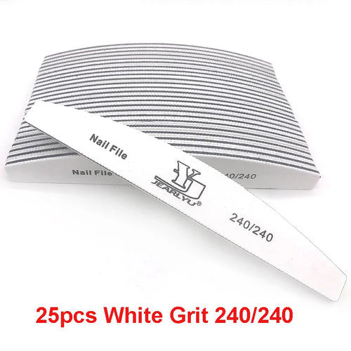 5/25Pcs/Lot Nail File Mix Color 80/100/150/180/240 Grit Professional