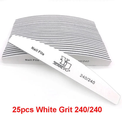 5/25Pcs/Lot Nail File Mix Color 80/100/150/180/240 Grit Professional