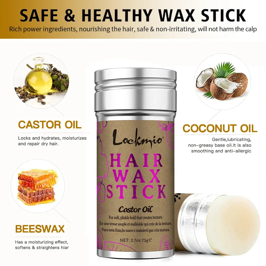 Styling Hair Wax Stick High Shine Smooth Hair & Wig Solid Wax Stick