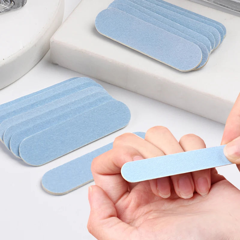 Double Side Nail Files Mini Wood Sanding Buffer Block Set For Gel
