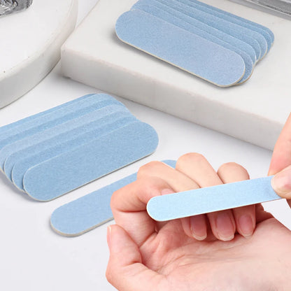 Double Side Nail Files Mini Wood Sanding Buffer Block Set For Gel