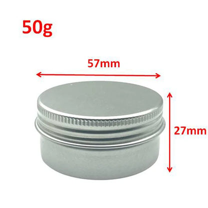 10Pcs 5g 10g 15g 20g 30g 50g Empty Silver Aluminum Tins Cans Screw Top