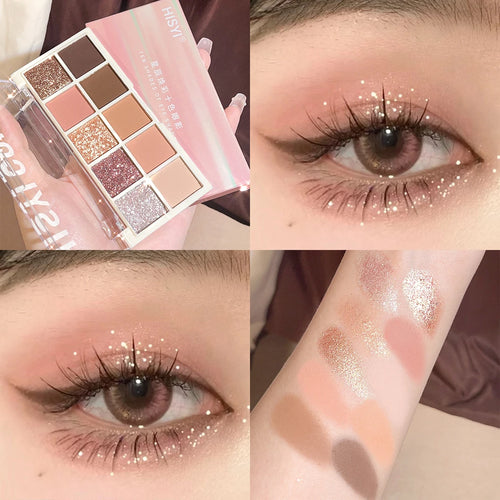 Star Rejuvenation Ten-Color Eye Shadow Pearl Matte Pink Pure Desire