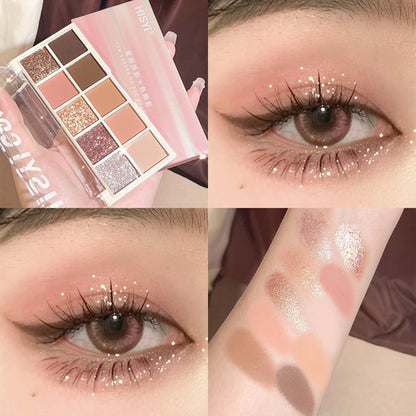 Star Rejuvenation Ten-Color Eye Shadow Pearl Matte Pink Pure Desire