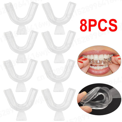1/4/8pcs Anti Snoring Bruxism Sleeping Mouth Guard Tray Stop Teeth