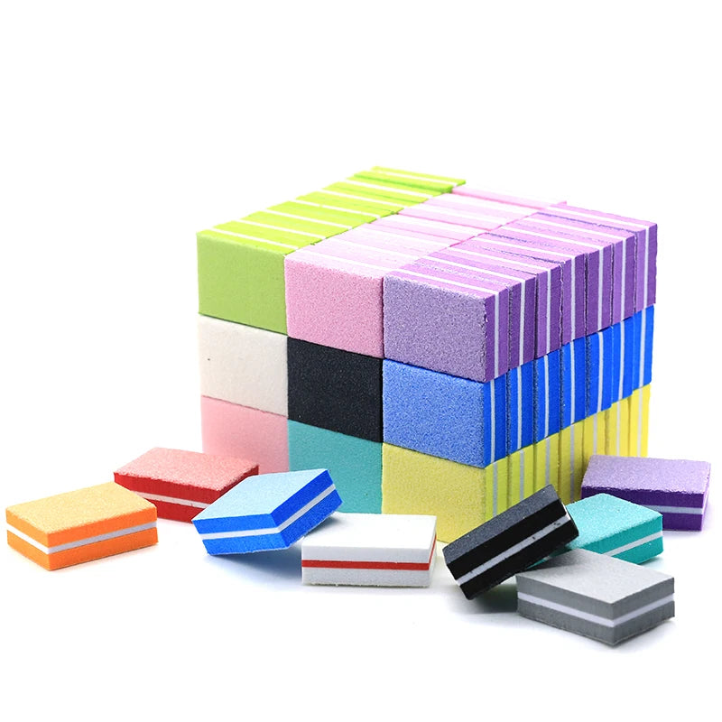 50Pc Professional Mini Nails Art buffer File 100/180 Sandpaper