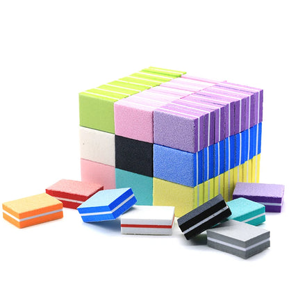 50Pc Professional Mini Nails Art buffer File 100/180 Sandpaper