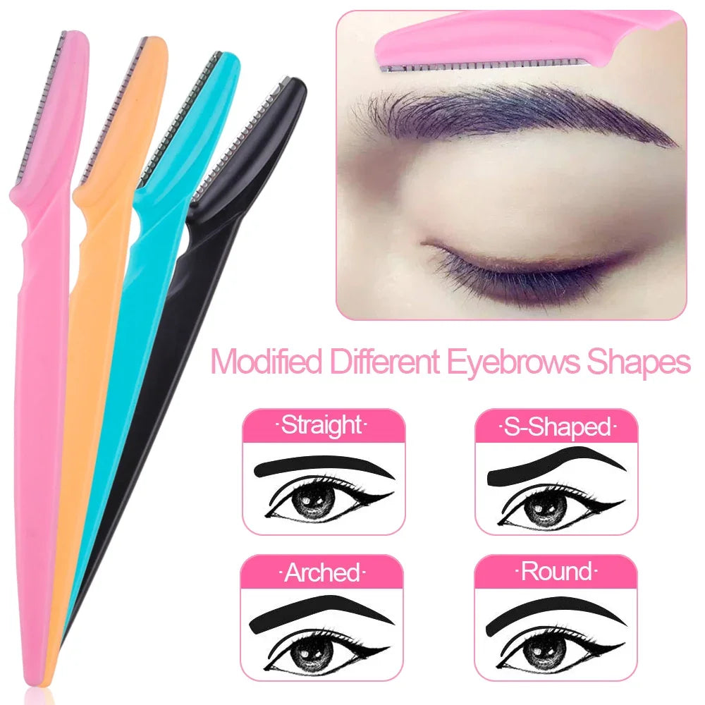 3/4/10Pcs Eyebrow Trimmer Face Blade Shaver Portable Eye Brow