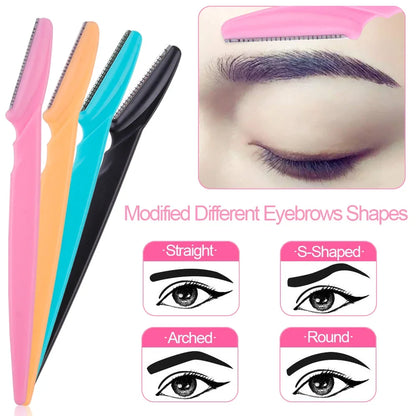 3/4/10Pcs Eyebrow Trimmer Face Blade Shaver Portable Eye Brow