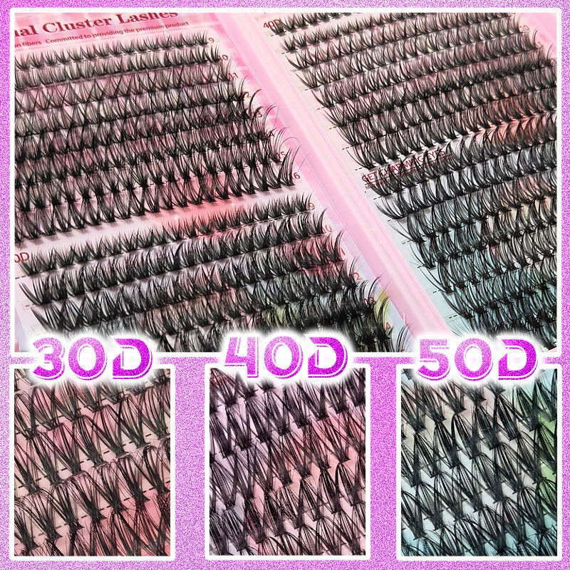 Lash Extension Kit Lash Clusters D Curl Individual Lashes Kit with