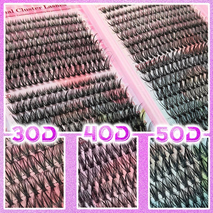 Lash Extension Kit Lash Clusters D Curl Individual Lashes Kit with