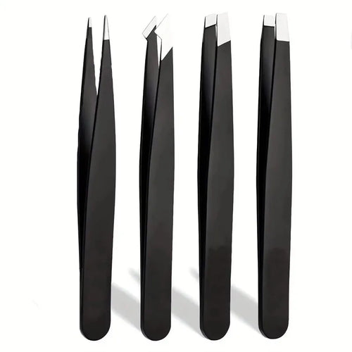 Precision Stainless Steel Tweezers For Eyebrow Hair Facial Hair