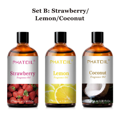 PHATOIL 100ml Aromatherapy Fragrance Oil Coconut & Vanilla Strawberry