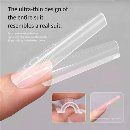 240PCS Sandwich Dual Nail Form Coffin Almond Nail Forms 15Size