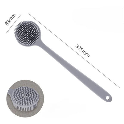 Silicone Back Scrubber Brush for Shower  Long Handle Body Deep