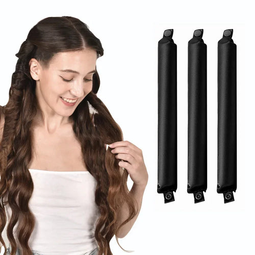 Heatless Hair Curlers Satin Curling Rod Headband No Heat Silk Curls