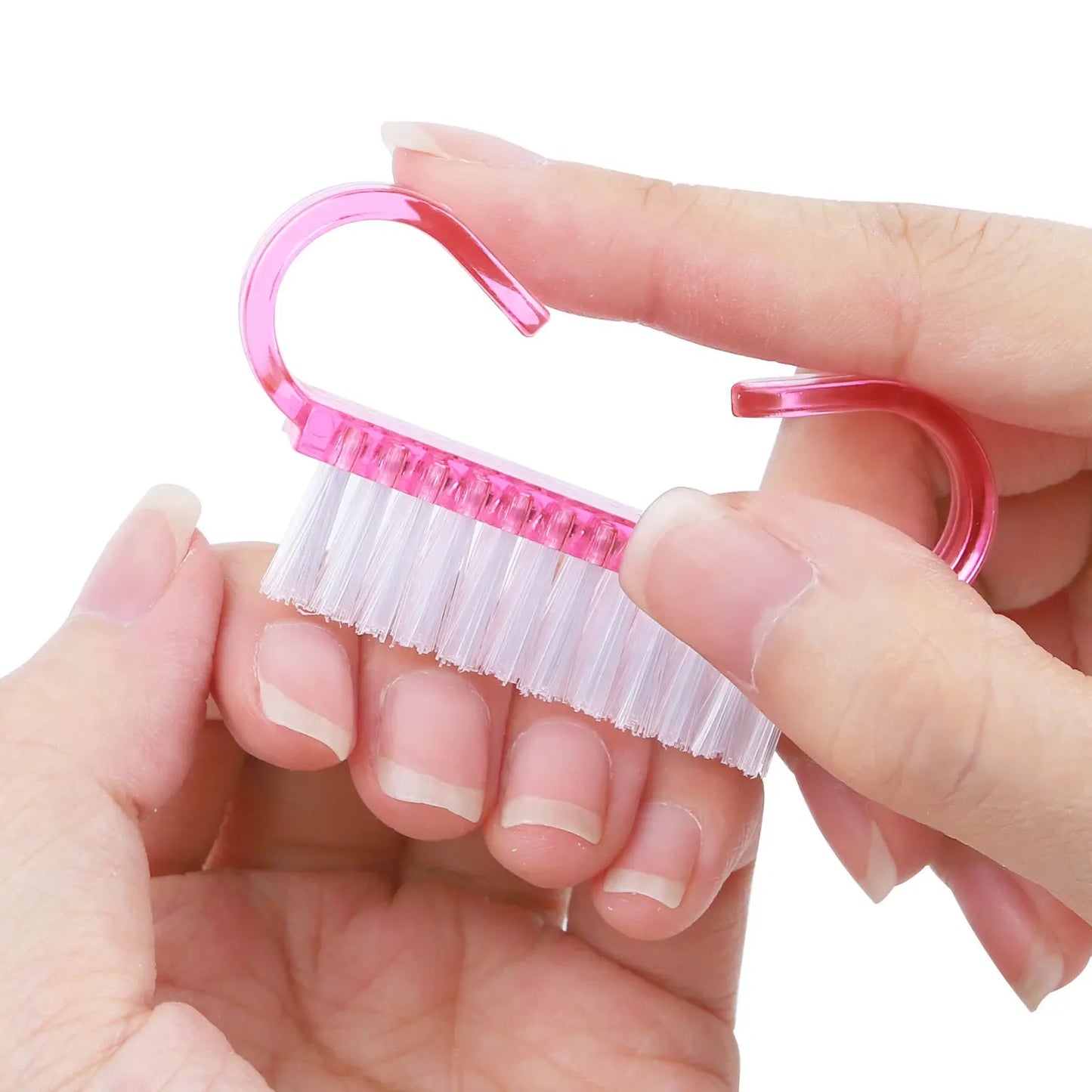 1/5/20Pcs Acrylic Nail Brush Pink Color Nail Art Manicure Pedicure
