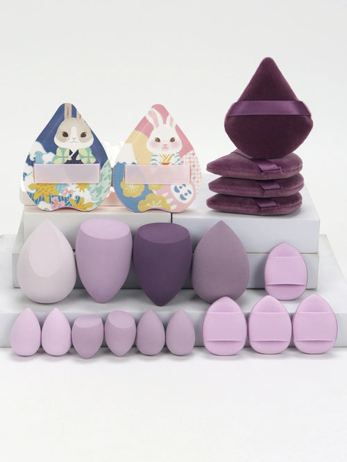 20 Pcs Pink Makeup Sponge and Makeup Puff Set Suitable for Face Cream