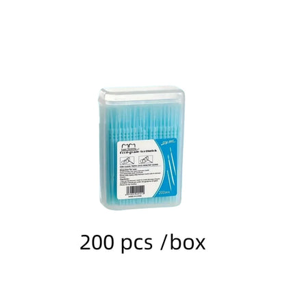 200 pcs /box Double-ended Disposable Dental Floss Toothbrush Toothpick