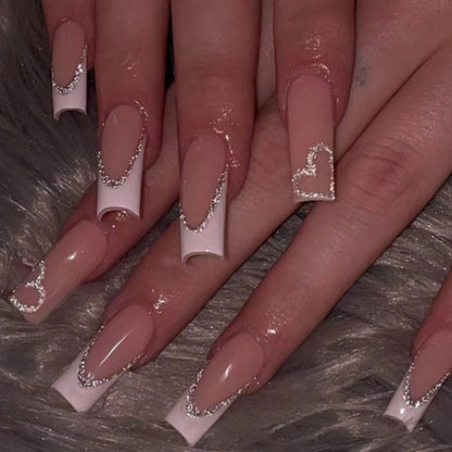 24PCS/ brown ballet-shaped fake nails instantly upgrade your look with