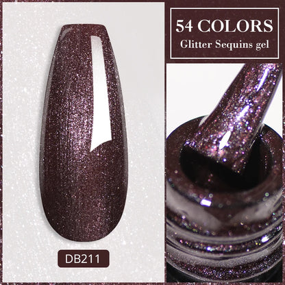 6ml Glitter Gel Nail Polish Sparkling Nail Art  UV Gel Colorful