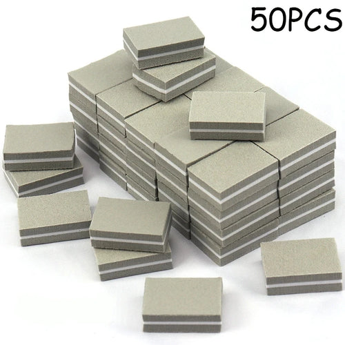 50Pcs Professional Mini Nails Art buffer File 100/180 Sandpaper