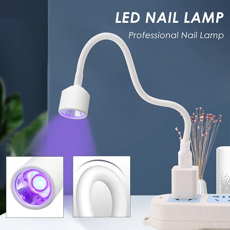 Mini Nail Dryer UV LED Nail Lamp Foldable USB Curing Lights Desk Lamp