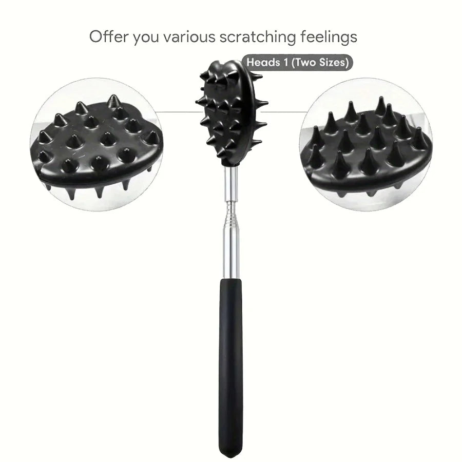 Extendable Cactus Back Scratcher with 1/4-inch & 1/2-inch Spikes,