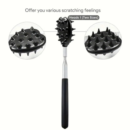 Extendable Cactus Back Scratcher with 1/4-inch & 1/2-inch Spikes,