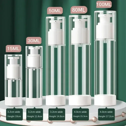 15ml 30ml 50ml 80ml 100ml Clear Airless Cosmetic Cream Pump Bottle