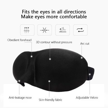 3D Sleeping Mask Eyepatch Block Out Light Eye Mask Soft Cover Rest