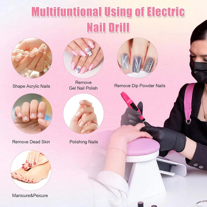 Electric Nail Sander Set Nail Drill Machine Grinding Equipment Milling