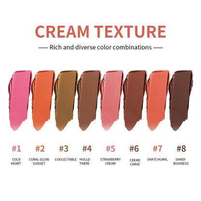 Curve Case Cream Eyebrow Cream Blush Highlighter Palette Matte Shimmer