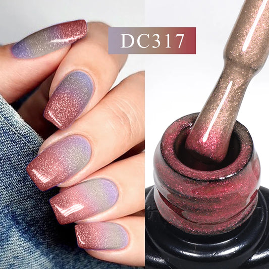 Mtssii 7ml Changing AurorasThermal Rubber Base Gel Nail Polish Nude