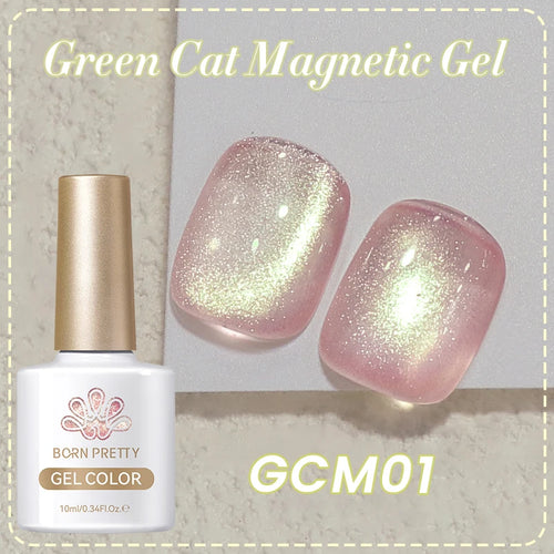 BORN PRETTY 10ml Green Cat Magnetic Gel Ultra Shine Holographic