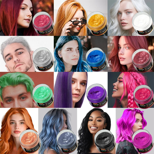 Valentine's Day DIY Hair Dyed Mud Hair Colour Wax Easy To Wash