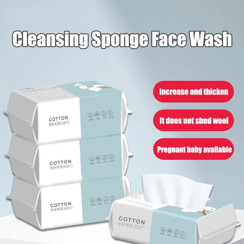 1/2/3 Pack Thickened Disposable Face Towel, Pearl Cotton, Wet And Dry,