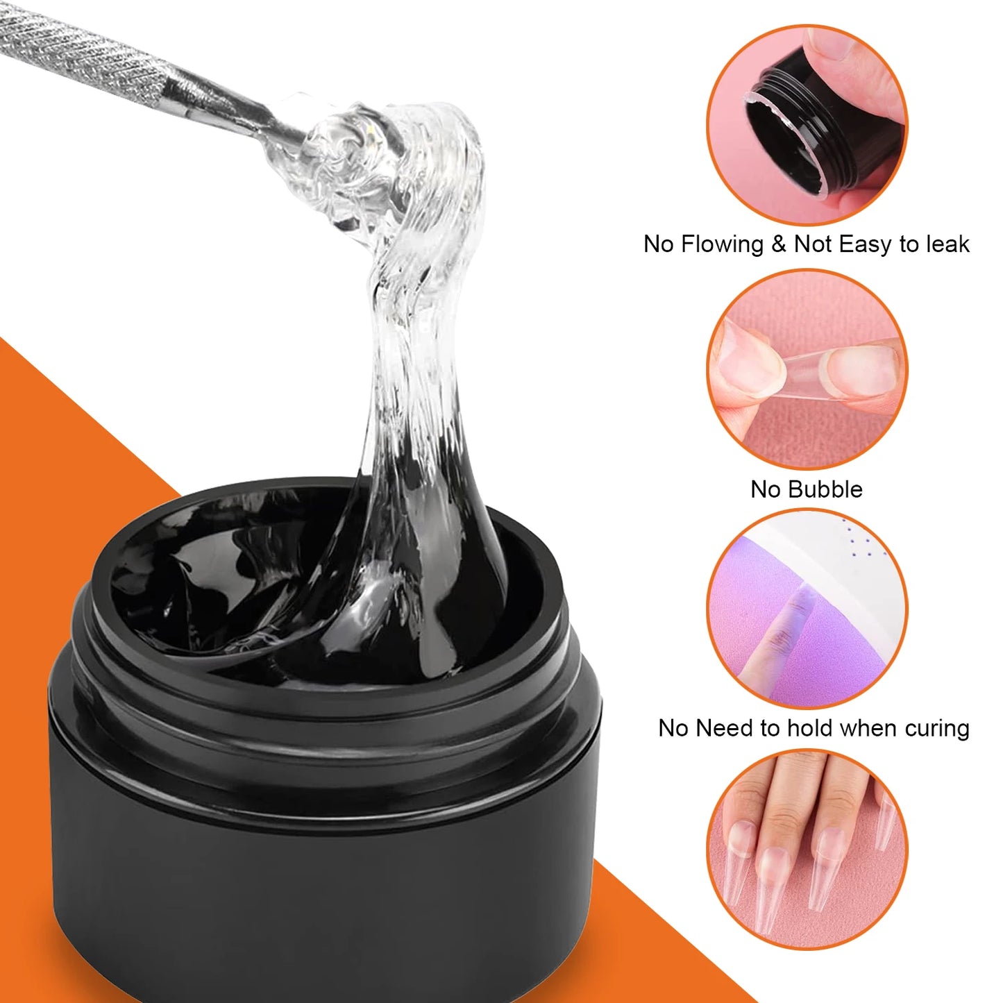 8g Multifunctional Solid Nail Tips Gel - Non-Stick Hand Nail Gel