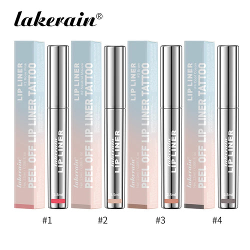 4PCS Highly Pigmented Lip Liner Tattoo Matte Peel Off Enhance Lips Lip