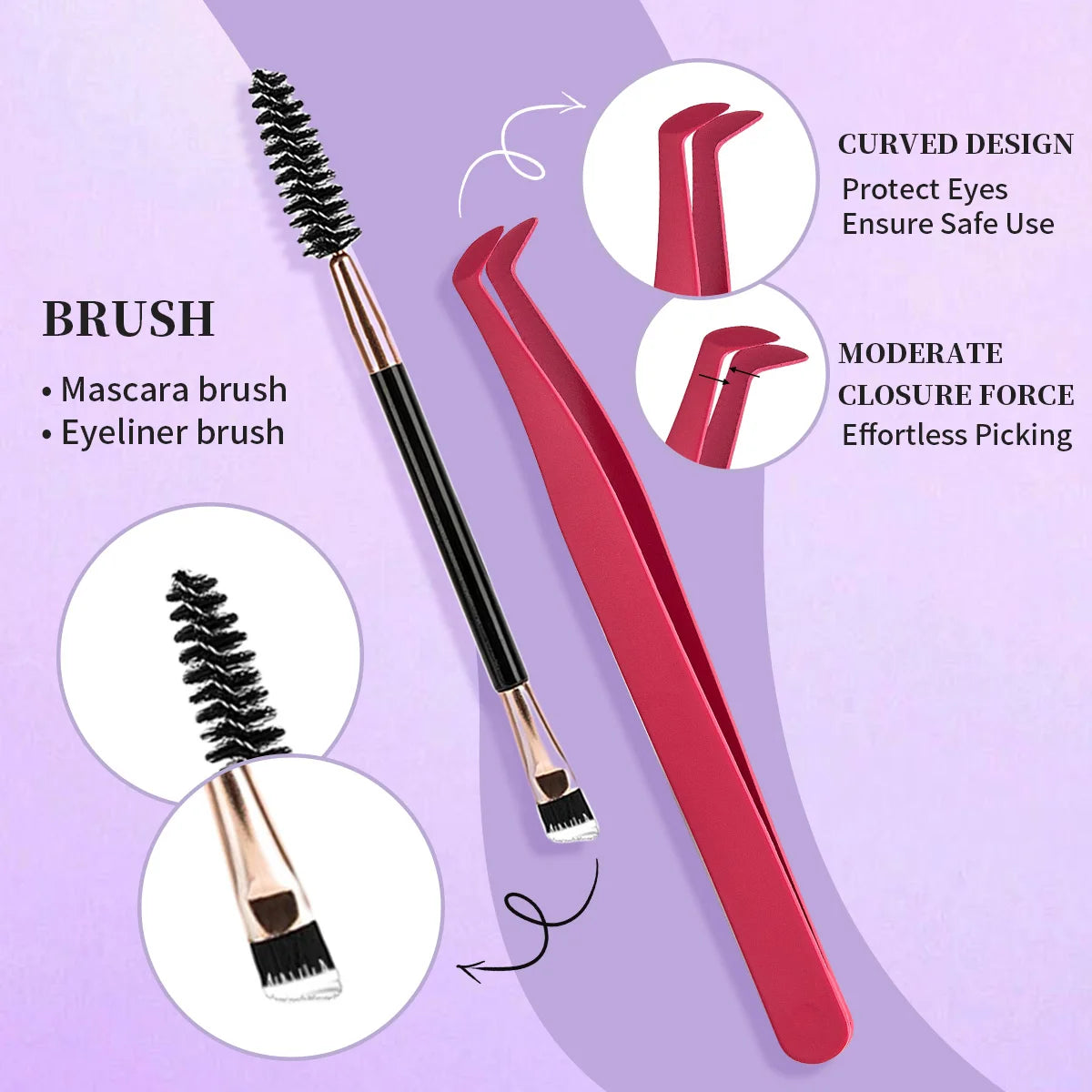 ISEEN DIY Eyelash Extension Kit Cluster Mix Eyelashes Full Set Lashes