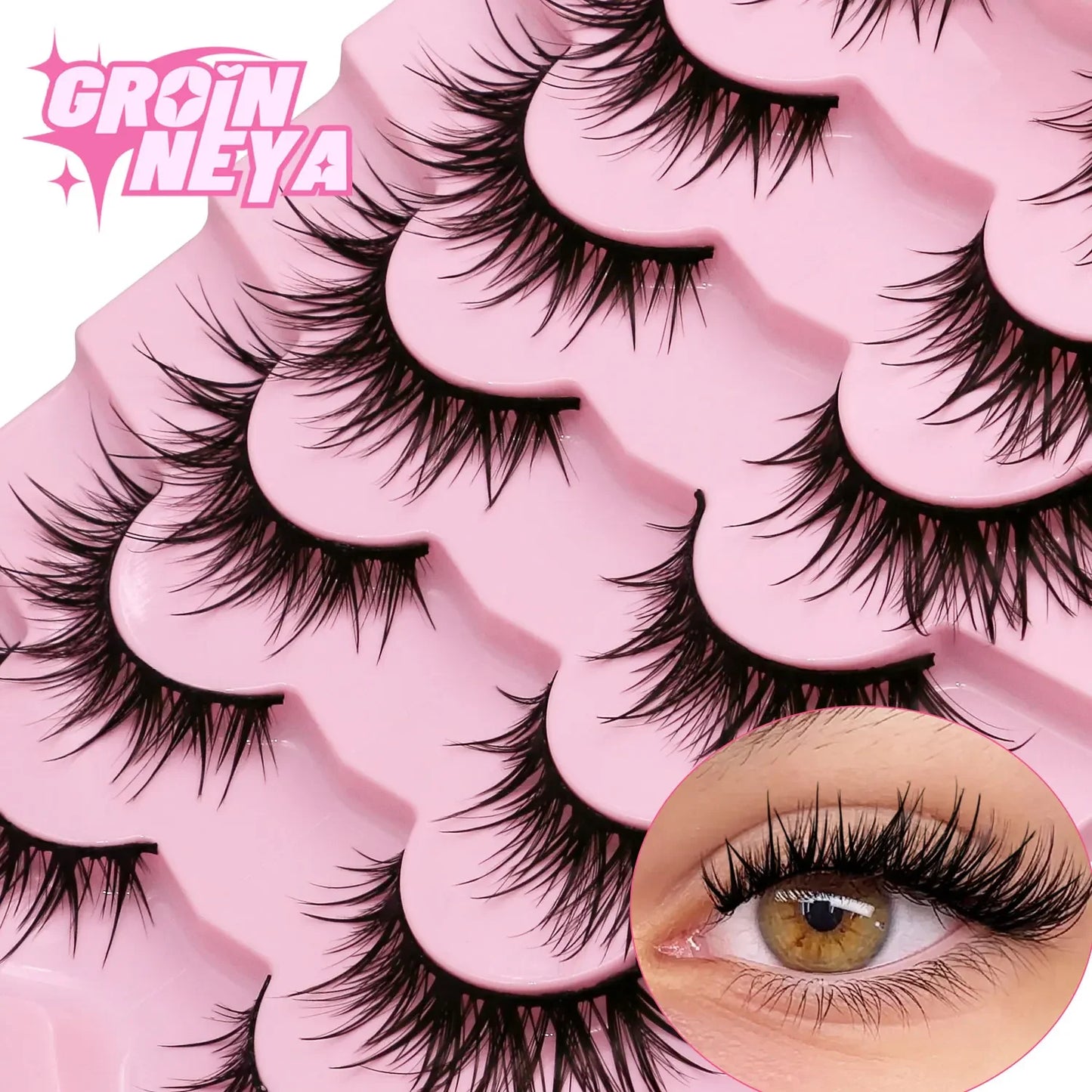 Veltrinay Manga Lashes Fluffy Soft 3D Mink False Lashes Wispy Soft