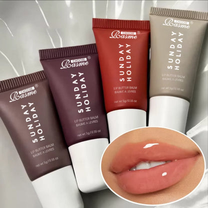 4-Color Long-Lasting Lip Gloss Set Liquid Matte Lipstick Non-Stick Cup