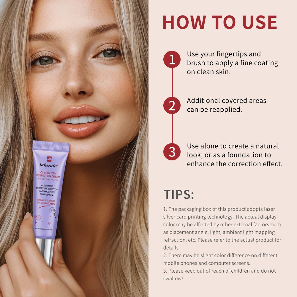 3pcs CC Cream Color Changing Liquid Foundation Centella Korean High