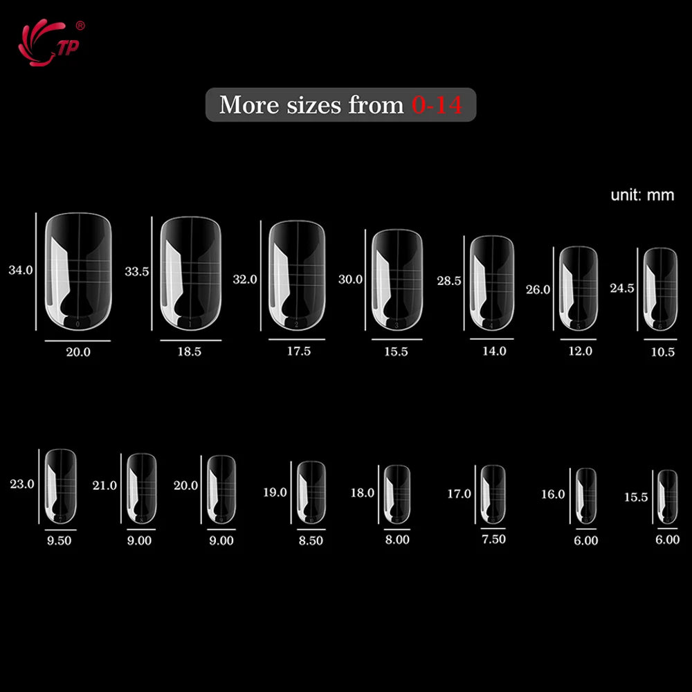 TP 150Pcs Toe Dual Nail Forms for Poly Extension Gel Toenail Dual