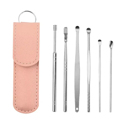 Adult Ear Cleaning Kit 6PCS Stainless Steel Spiral Ear Wax Removal