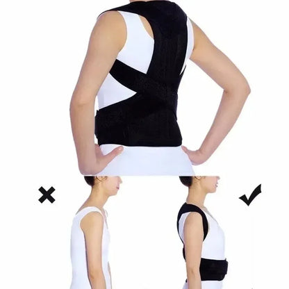 1pcs Adjustable Back Posture Corrector With Breathable Shoulder And