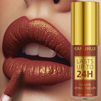 14 Colors Glitter Metallic Lip Glaze Shiny Long Lasting Lip Gloss