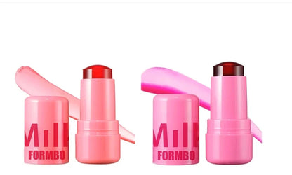 1/2/4PCS Jelly Lipstick Cheek Blush Stick Long Lasting Moisturized