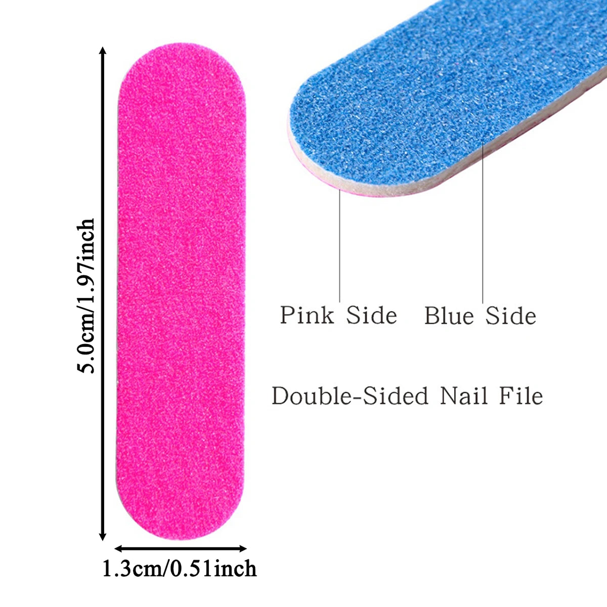10/20/50/100/200 pcs Disposable Mini Nail Files - Double Sided Emery